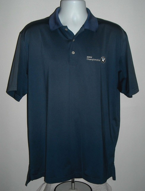 Mens BMW Championship golf Polo shirt large polyester spandex blend embroidered | eBay