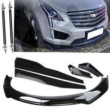 Front Bumper Lip Splitter Spoiler Body Kit Side Skirt For Cadillac CTS ATS