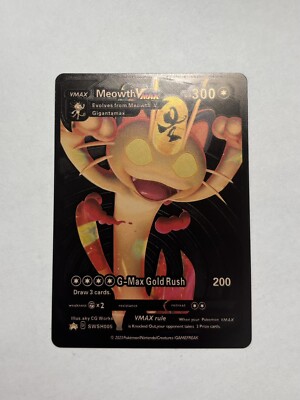 Meowth VMAX BLACKSTAR PROMO Black Foil Display Card HP300 NM | eBay