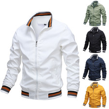 Spring and Autumn Men's Solid Color Simple Casual Sports Jacket Jacket