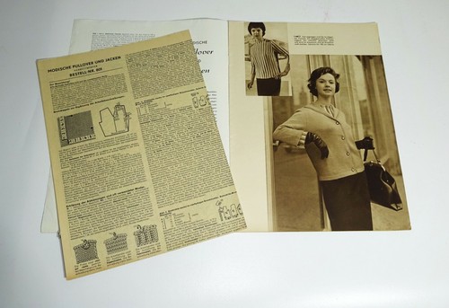Fashionable Sweaters And Jackets Order No 801 From 1955 Pattern Sheet! - Picture 2 of 3