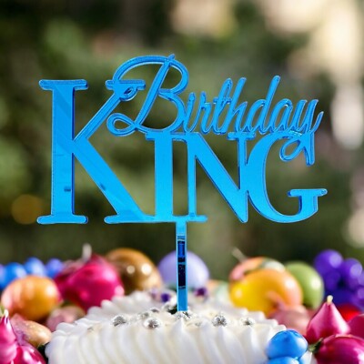 Acryl Geburtstag König Tortenaufleger und Tortenanhänger Geburtstag Party Feiern