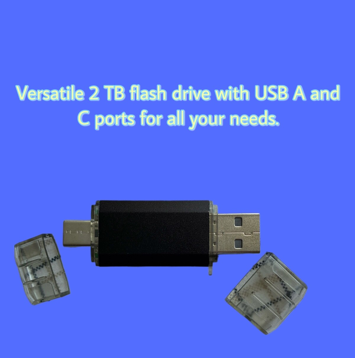 2TB USB Flash Drive with Dual Type-C and Type-A Connectors-image