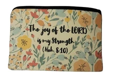 Canvas Zip Quote Pouch New Without Tags-Free Shipping 