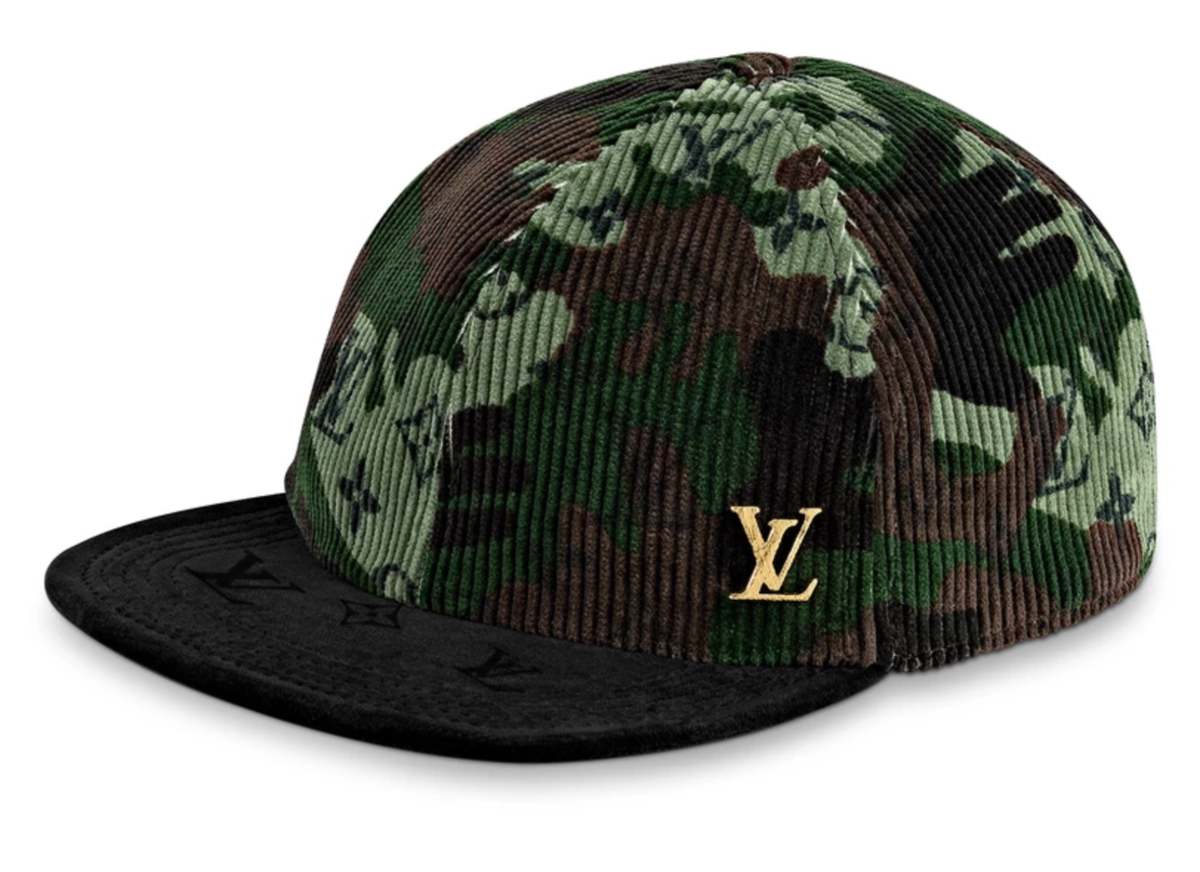 Louis Vuitton Easy Fit Camo Kaki Green Black LV Logo Sun Cap