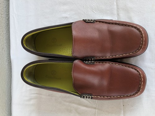 EUC Cole Haan Women's US 8.5 B Brown Leather Waterproof Slip on Loafer D18042 A - Picture 3 of 10