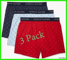 3 Tommy Hilfiger Logo cotton Woven Boxer  underwear Boxers Brief Briefs Shorts  