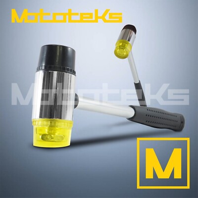[2PCS] Double Faced Soft 2-Way  Rubber Hammer, Compact Mallet Hammer Handle