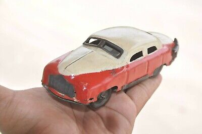 Japan? Details about   Vintage Friction Red & White Litho Small Car Tin Toy