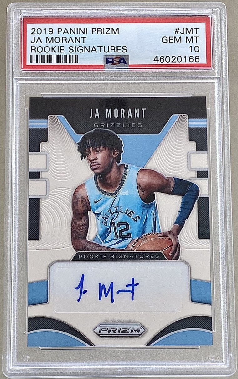 2019-20 Panini Prizm Ja Morant Rookie Signatures Auto RC PSA 10 GEM MINT