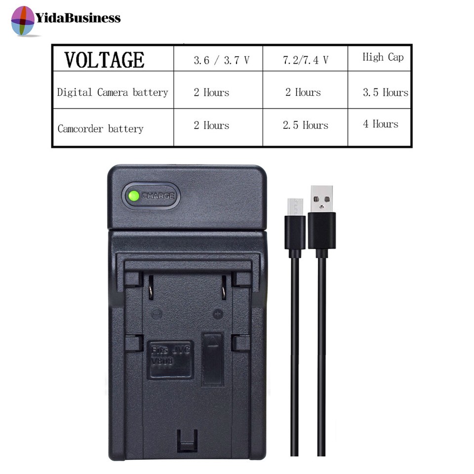 Chargeur + Batterie BN-VF808U Compatible JVC GZ-MG330, HD10, HD300, VF815, VF823 – AC/DC Universel