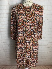 Women’s H&M Multicolored Pattern Knee Length Dress Size EUR 36 UK 8