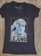 Chive Tees Women's Small Chris Farley Blue Short sleeve Graphic Print Lejund