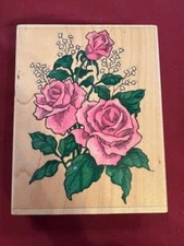 New - Large Classic Roses Rubber Stamp Stampendous R031