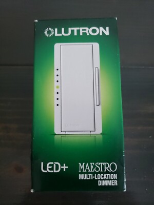 Lutron Maestro 3 Way Multi Location Dimmer (White) MACL-153MR-WH LED New D4