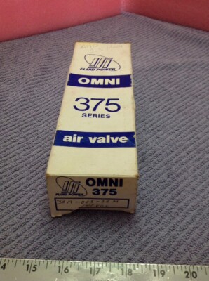 Omni 375 Series Air Valve 33M-008-33M 24VDC WW New In Box
