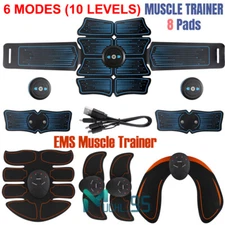 Abdominal Exercise Electric Muscle Stimulator Belt ABS Trainer Training 10 Modes
