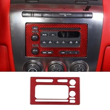 Red Carbon Accessories Central Control Display Panel Trim For Hummer H3 2005-09