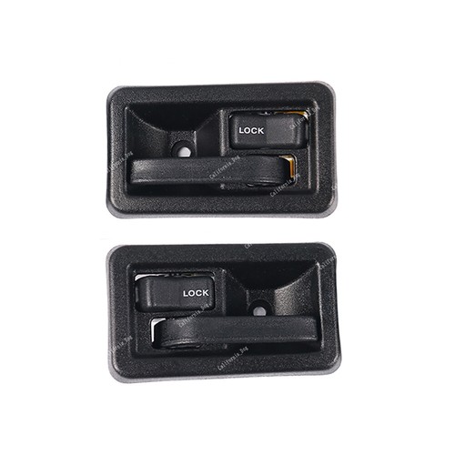 Front LH&RH Side Inner Door Handle & Button For 1987-2006 Jeep Wrangler Black - Picture 3 of 5