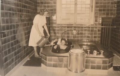 Postcard State Bath Bad Magpie. In Moor Bathroom 1965