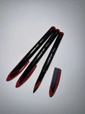 Uni-Ball AIR Rollerball Pens, 0.5mm, Micro Point, Red Ink, 3-Count