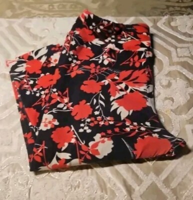 LADIES TEENS BLACK RED TAN LEGGINGS   SIZE ONE SIZE 