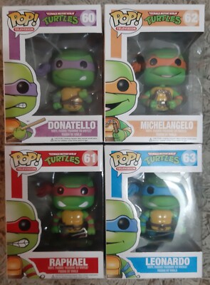 Funko POP! Turtles Michelangelo, Donatello, Raphael, Leonardo 4er Set Neu!!!
