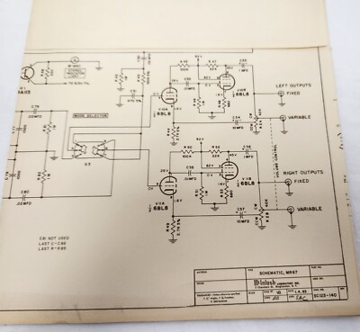 Schematic for McIntosh Model MR-67 (full-sized)