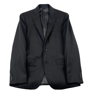Hardy Amies Gray Charcoal 38R Wool PRESENT Mens Blazer NWOT