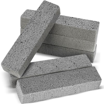 6Pack Pumice Stone for Toilet Cleaning Bowl Stick Powerfully Cleans Hard Water