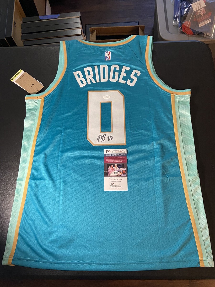 Miles Bridges Signed Autographed Jersey City Charlotte Hornets Hot Jsa Coa  Rare