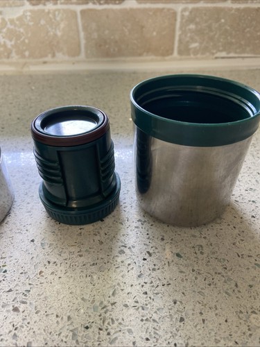 Vintage USA Made Aladdin Stanley Thermos Green 1 Quart Vacuum Bottle - Picture 12 of 15