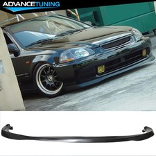 Fits 96-98 Honda Civic 2dr 4dr Sir Style Pu Front Bumper Lip Splitter Unpainted