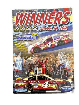 2016 KEVIN HARVICK KANSAS SPEEDWAY NASCAR WINNERS TEAM ISSUE STICKER