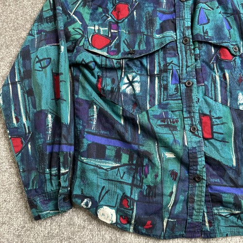 Roper Vintage Western Rodeo Shirt Blue Retro 90s Cowboy USA Womens Padded - Picture 4 of 17