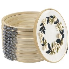 Embroidery Hoop 8 Inch 12 Pieces, Circle Embroidery Hoops Bulk, Round Large E...