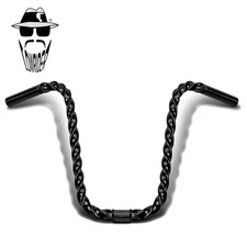 ORIGINAL LOWRIDER Hexagon Square Twist U-Shape Bicycle Handlebar 15” Rise Black.