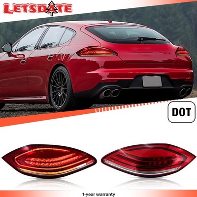 For 2010 2011-2013 Porsche Panamera 970.1 Red LED Rear Tail Lights Brake Lamp