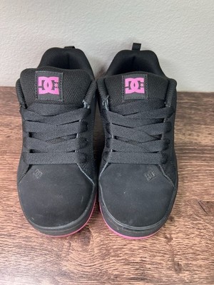 DC Youth Court Graffik Black and Pink Skate Shoes Size 4.5 Youth