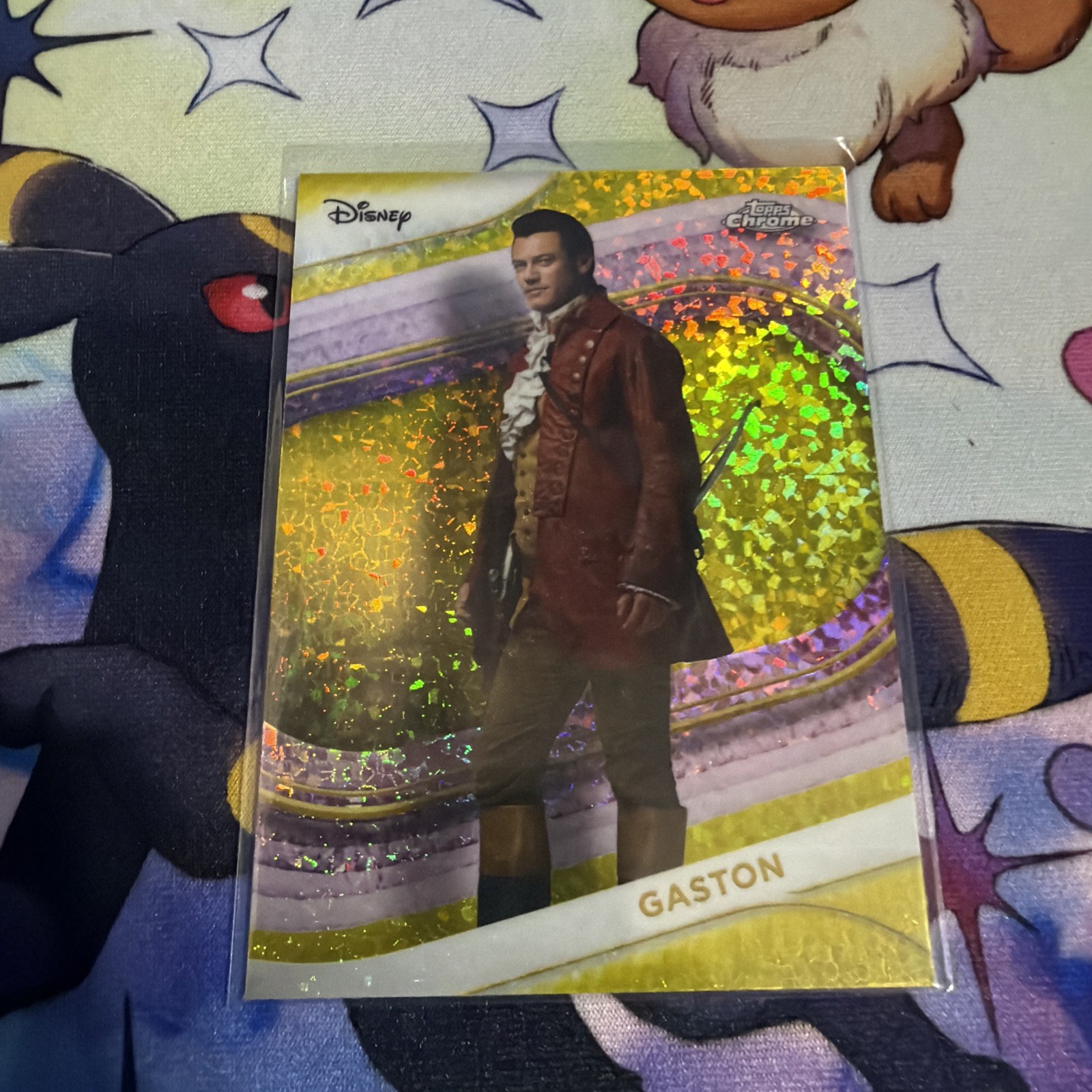 Gaston 2025 Topps Chrome Disney Yellow Mini Diamond Refractor-#131 Beauty+ Beast