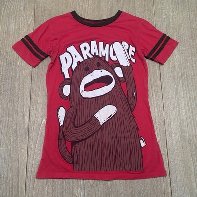 Vintage Paramore Sock Monkey T-shirt Band Tee Size Medium Punk Rock Y2K Rare