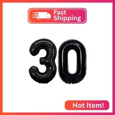 GOER Number 30 Balloons for 30th Birthday Party Decorations,42 Inch Jumbo Foil H