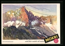 Ansichtskarte Werbekarte Mokri Tabak, Die Krottenspitzgruppe im Abendlicht 