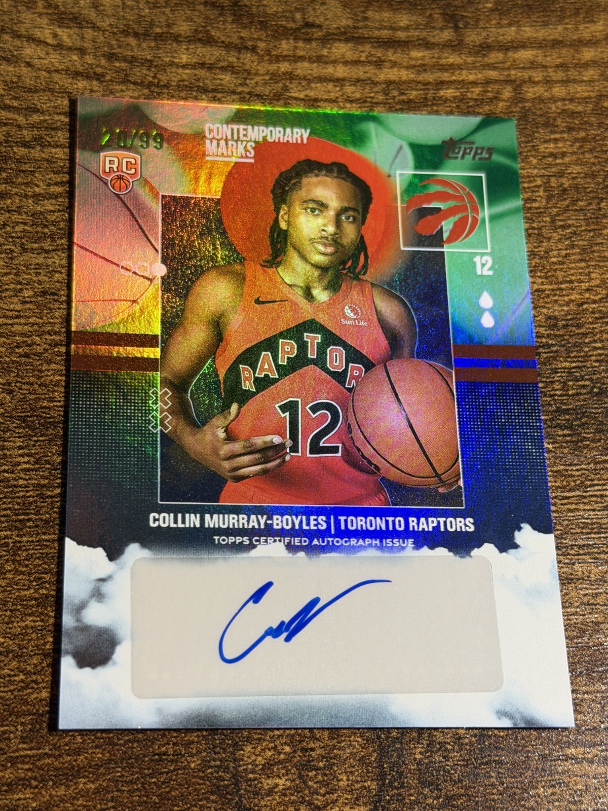 COLLIN MURRAY-BOYLES 2025-26 Topps RC Contemporary Marks Green Rainbow Auto /99