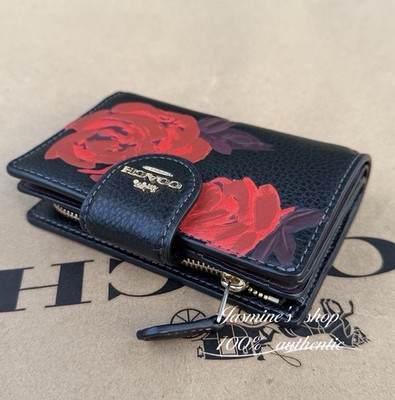 NWT Coach Medium Corner Zip Wallet With Floral Print CCL63 | eBay