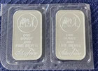 (2) SILVERTOWNE 1 OZ .999 FINE SILVER BARS PROSPECTOR