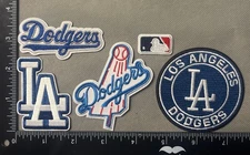 LOT SET OF 5 LOS ANGELES DODGERS MLB BASEBALL IRON ON PATCHES