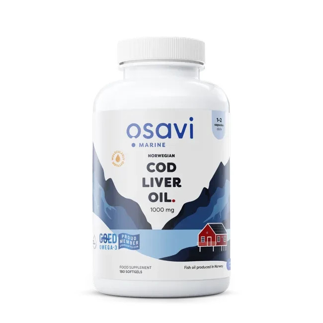 Osavi Norwegian Cod Liver Oil 1000mg (Lemon) 180 softgels