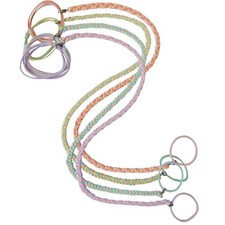 4 Packs Elastic Spiral Hair Ties 27 Inch Ponytail Holders Stretchy Hair Band