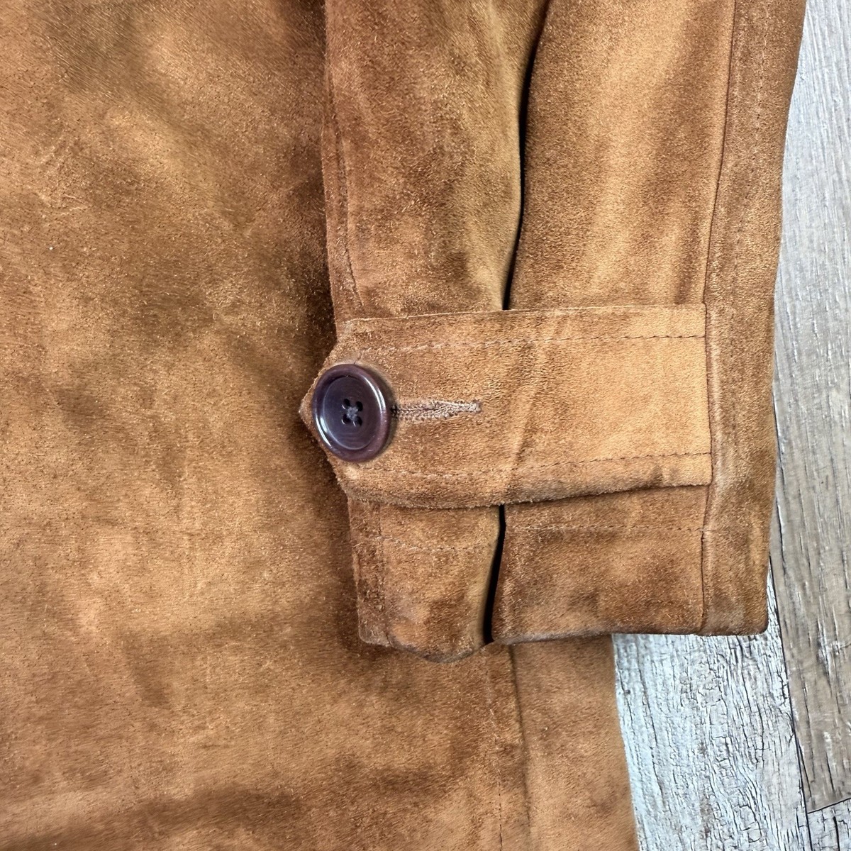 Vintage Polo Ralph Lauren Brown Suede Leather Chore Jacket Adult 